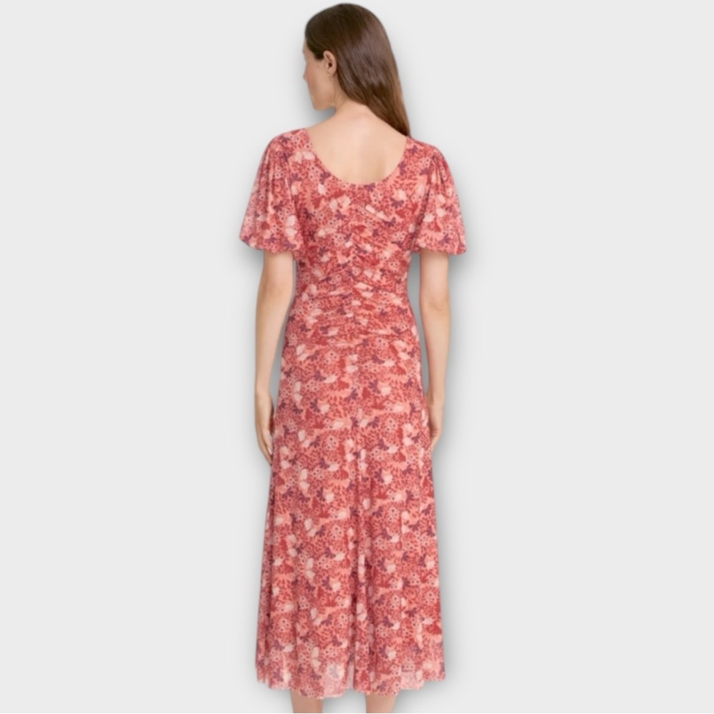 Draper James Mindy Midi Dress in Stretch Mesh Size Medium - Picture 3 of 13